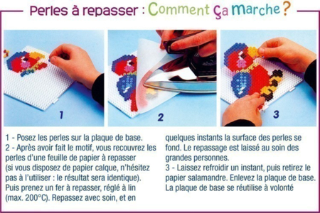 Set de 5 plaques géométriques assorties, pour perles fusibles - 10doigts.fr