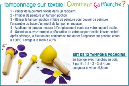 Sets de tampons Thème Nature ou alphabet - 10doigts.fr
