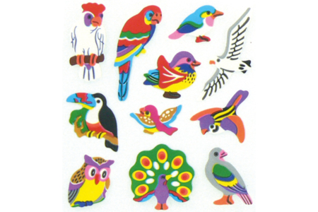 Set de 525 stickers Nature : oiseaux, papillons et insectes  - 10doigts.fr