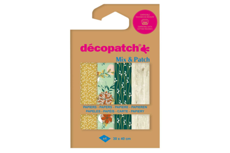 Decopatch Mix - 4 feuilles "Foil" - Papiers Décopatch – 10doigts.fr