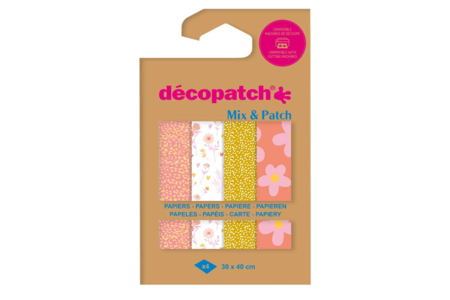 Decopatch Mix - 4 feuilles  "happy flower" - Papiers Décopatch – 10doigts.fr