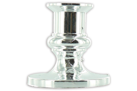 Set de 4 chandeliers en plastique argenté - 10doigts.fr