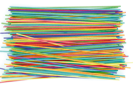 Set de 200 sticks en bois, couleurs assorties  - 10doigts.fr