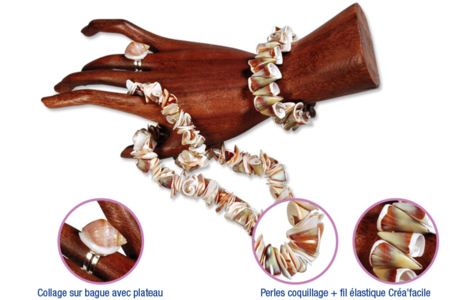 Perles coquillages - Environ 150 coquillages - Galets et coquillages – 10doigts.fr