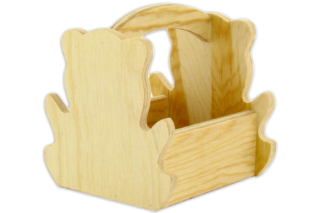 Panier ourson en bois - 10doigts.fr