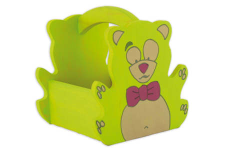Panier ourson en bois - 10doigts.fr
