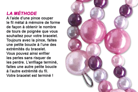 Kit bracelets farandole de perles fantaisie, en camaïeu couleurs pastels - 10doigts.fr