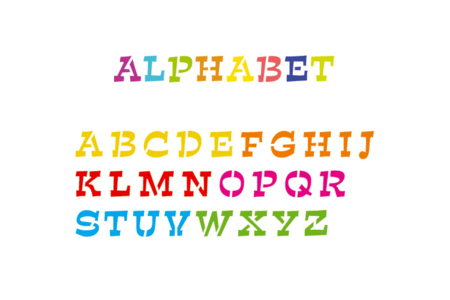 Pochoir Alphabet - 10doigts.fr