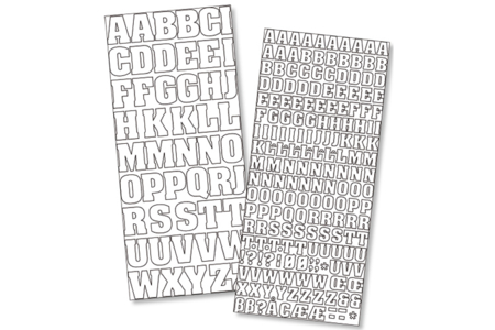 Stickers lettres miroirs Or ou Argent - 10doigts.fr