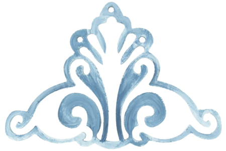 Set de 12 motifs décoratifs plats en bois médium (MDF) à décorer : Ornements baroques - 10doigts.fr