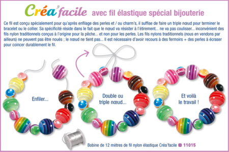 Perles fil élastique CréaFacile  - 10doigts.fr