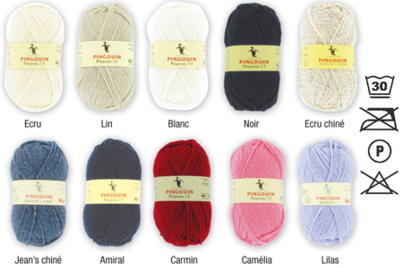 Laine Pingouin 3.5 - 50 % acrylique - 50 % laine - 10doigts.fr