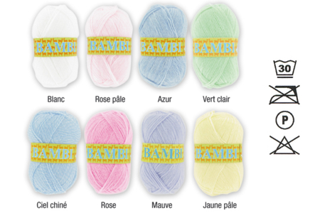Laine spéciale layette Bambi 100 % acrylique - 10doigts.fr