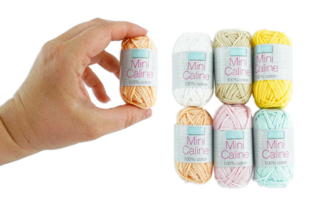 6 pelotes mini Caline : couleurs pastel - Fils à tricoter – 10doigts.fr