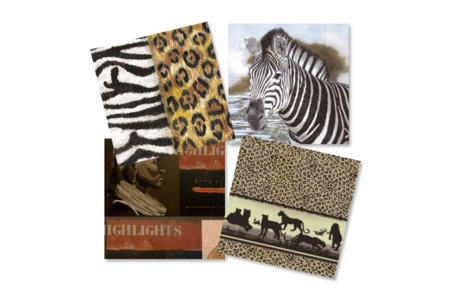 Set de 12 serviettes "Afrique" - 10doigts.fr