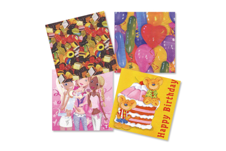 Set de 12 serviettes "Anniversaire" - 10doigts.fr