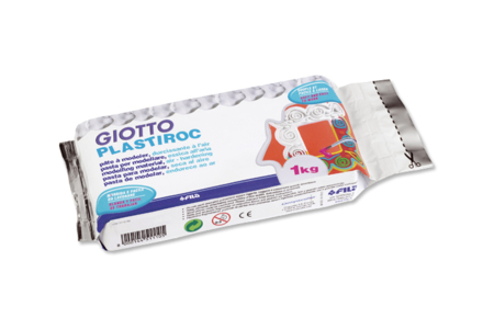 Pâte à modeler Giotto Plastiroc - Blanche - Pâtes à modeler qui sèchent à l'air – 10doigts.fr