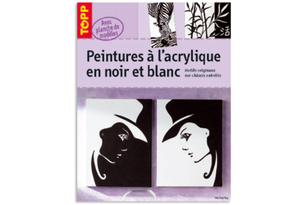 Livre : Peintures à l'acrylique en noir et blanc - 10doigts.fr