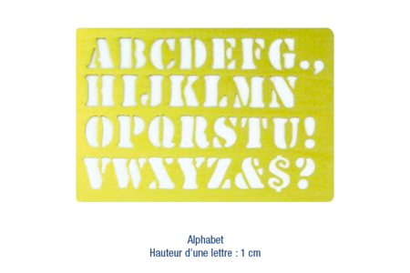 Pochoir en métal Alphabet - 10doigts.fr
