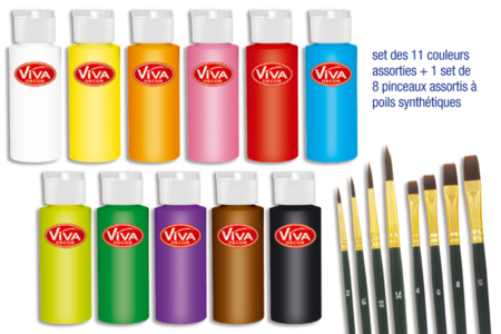 Peinture acrylique brillante - 10doigts.fr