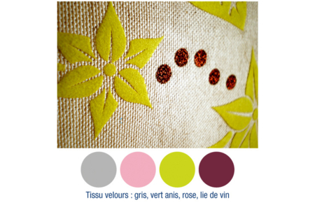 Set de 4 feuilles de tissu thermo-collant - 10doigts.fr
