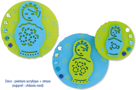 Set de 3 poupées russes en bois médium (MDF) - 10doigts.fr