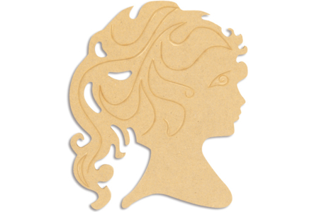 Profil féminin en bois médium (MDF) - 10doigts.fr
