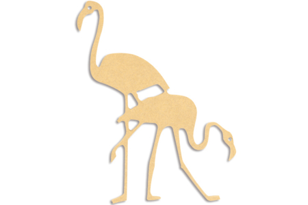 Set de 2 flamands roses en bois médium (MDF)  - 10doigts.fr