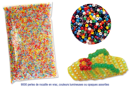 Perles de rocaille couleurs assorties - 9000 perles - Perles Rocaille – 10doigts.fr