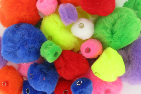 Pompons perles couleurs vives - Set de 48 - Pompons – 10doigts.fr