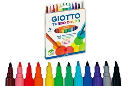 Feutres Giotto Turbo Color - Pointe moyenne - Feutres pointes moyennes – 10doigts.fr
