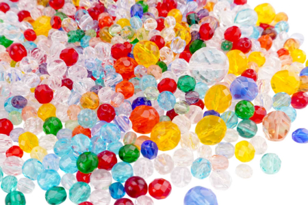 Perles de verre à facettes - Environ 800 perles - Perles Verre – 10doigts.fr