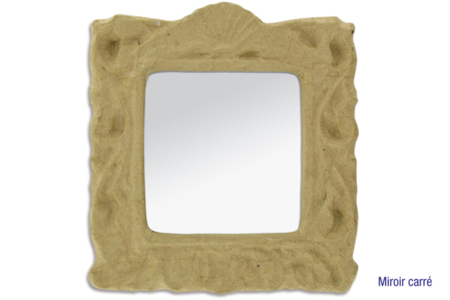 Miroir baroque carré en carton papier mâché - 10doigts.fr