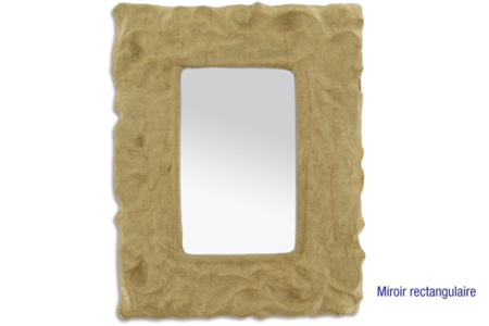 Miroir baroque rectangulaire en carton papier mâché - 10doigts.fr