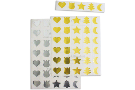 Set de 350 gommettes métallisées Fêtes - 10doigts.fr