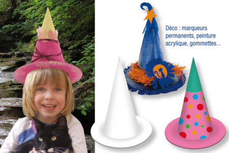 Chapeau de magicien, de sorcier ou de princesse - Lot de 10 - Couronnes et chapeaux – 10doigts.fr