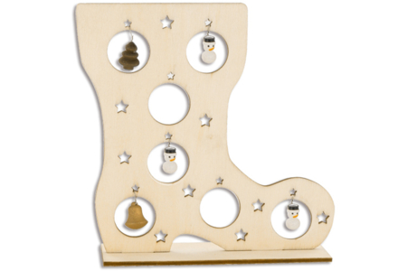Botte en bois et miniatures en suspension - Centre de table – 10doigts.fr
