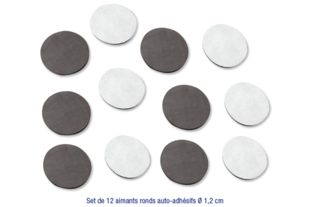 Aimant rond autocollant - 10doigts.fr