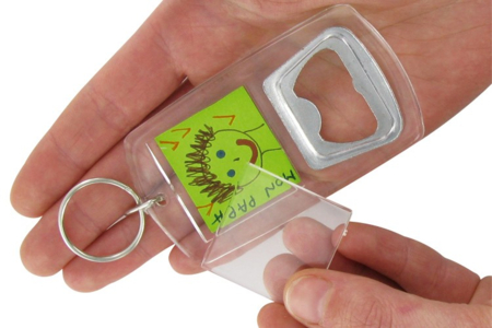 Porte-clés décapsuleur - Lot de 5 - Plastique Transparent – 10doigts.fr