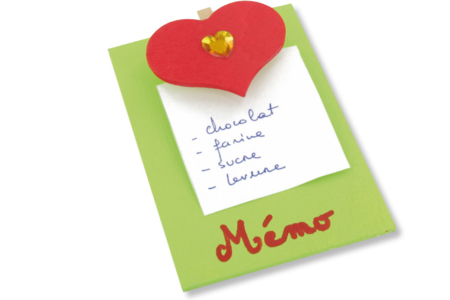 Mémos cœurs - Kit pour 12 réalisations - Mémo et magnet – 10doigts.fr