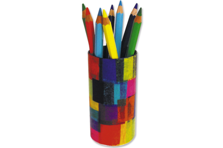 Set de 12 pots à crayons en carton blanc - 10doigts.fr