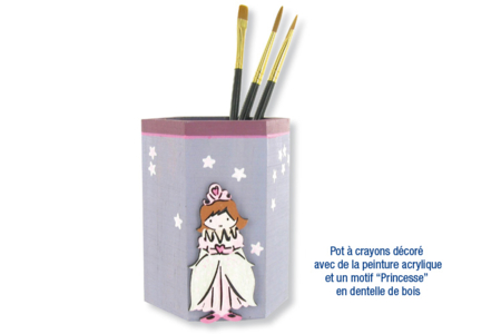 Set de 4 grands motifs "Dentelle de bois" : Princesse - 10doigts.fr
