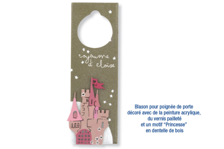 Set de 4 grands motifs "Dentelle de bois" : Princesse - 10doigts.fr