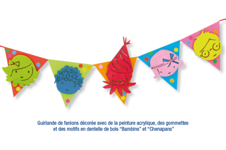 Set de 4 grands motifs "Dentelle de bois" : Bambins - 10doigts.fr