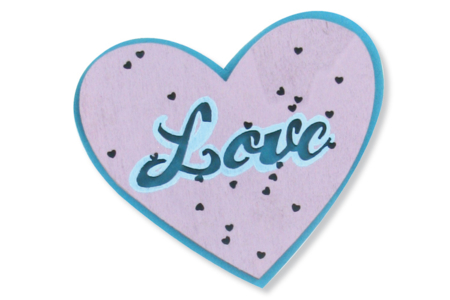 Set de 4 grands motifs "Dentelle de bois" : Love - 10doigts.fr