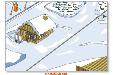 "Scène de vie" Sports d'hiver : Décor vide - 10doigts.fr