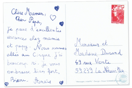 Carte postale gommette "Enfant cœur" - Gommettes Histoires et décors – 10doigts.fr