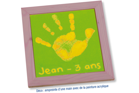 Dessous de plat ou tableau décoratif en porcelaine blanche avec support en bois naturel - 10doigts.fr