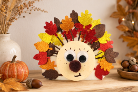 Activite ENfant Herisson Feuille Automne et Brindilles - Activités manuelles d'automne – 10doigts.fr