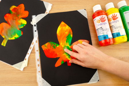 Peinture propre feuilles d'automne - Activités manuelles Automne – 10doigts.fr